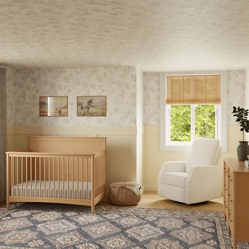DaVinci Lucas Pillowback Swivel Glider Nursery Recliner, Cozy Cream Boucle - image 2