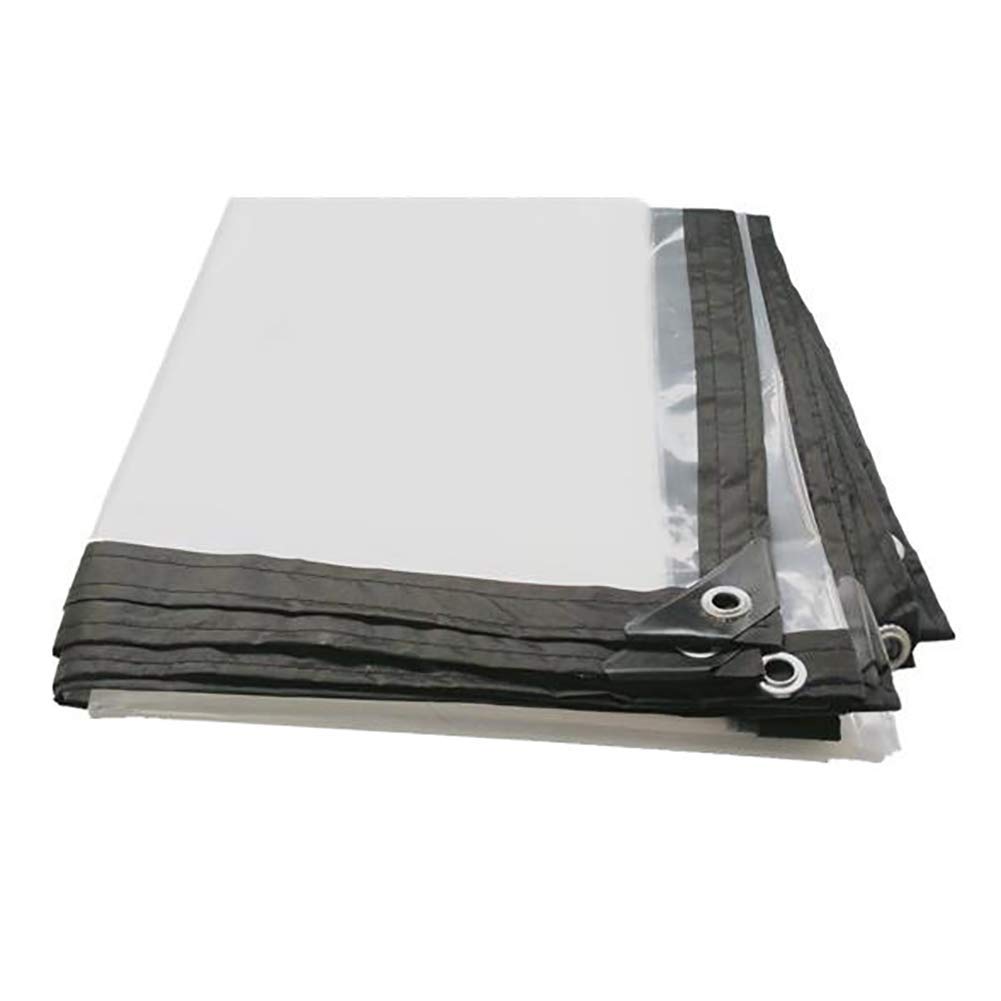 GJZQDKX Transparent Waterproof Tarp 5 Mil Polyethylene with Grommets Reinforced Edges Multi-Purpose Cover for Outdoor UseCanvas Tarp 1x1m/3x3ft