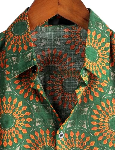 Image of VATPAVE Mens Casual Hawaiian Floral Shirts Short Sleeve Button Down Tropical Shirts Beach Summer Shirts