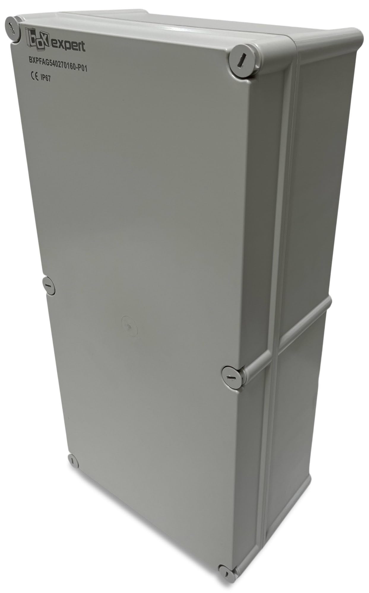 Armario de distribución BOXEXPERT caja de plástico serie Perle 540x270x160mm con bisagra interna IP 67 gris claro RAL7035 caja de montaje en pared Box