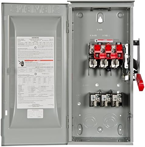 Siemens HF363R 100-Amp 3 Pole 600-volt 3 Wire Fused Heavy Duty Safety Switches image 5