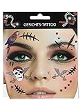 absoluter Hingucker Gesichtstattoo Pirat Tattoo Piratenbraut Karneval Junggesellenabschied Hautaufkleber Hautsticker