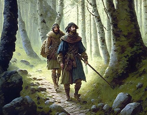 Peinture à l'huile SERENDIPITP, deux affiches sur toile de qualité premium sans cadre 58 x 90 cm
