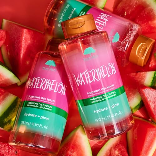 Image of Tree Hut Watermelon Body Wash, Hydrating & Moisturizing Shower Gel with Shea Butter & Essential Oils, Soft Smooth Glowing Skin, Gentle Cleanser For All Skin Types, Self Care Gifts for Women, 18 Fl Oz