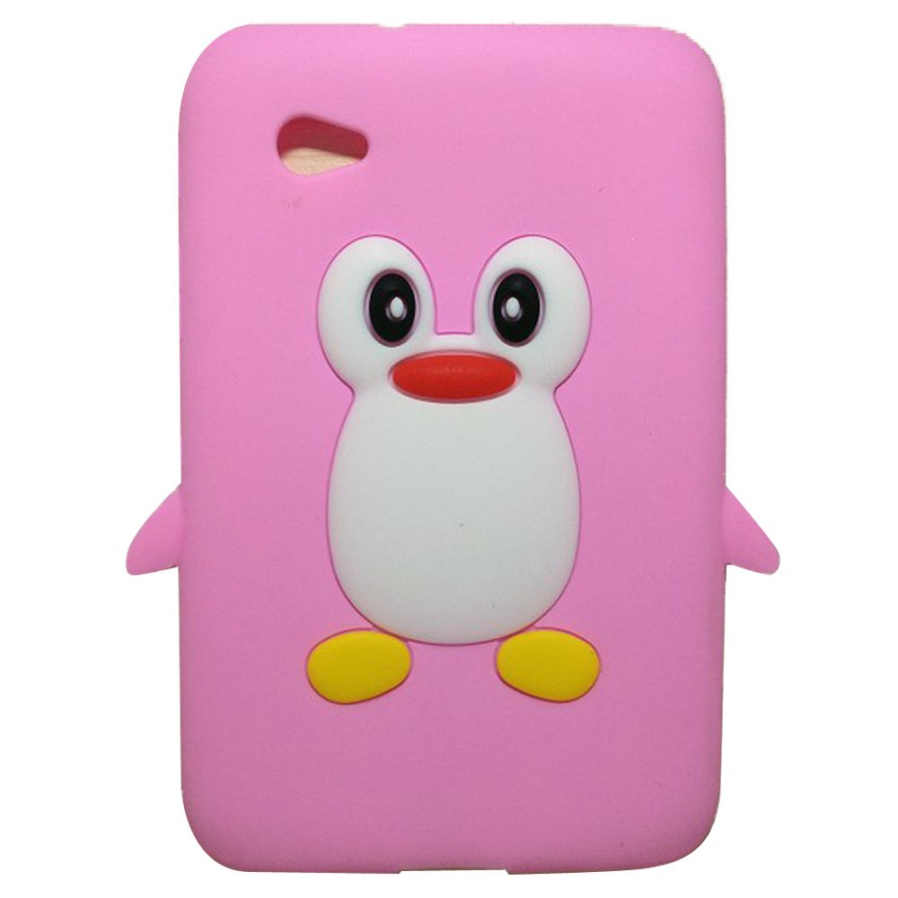 Generic 3D Penguin Soft Silicone Case For Samsung Galaxy Tab 2 7.0 P3100/P3110 - Pink