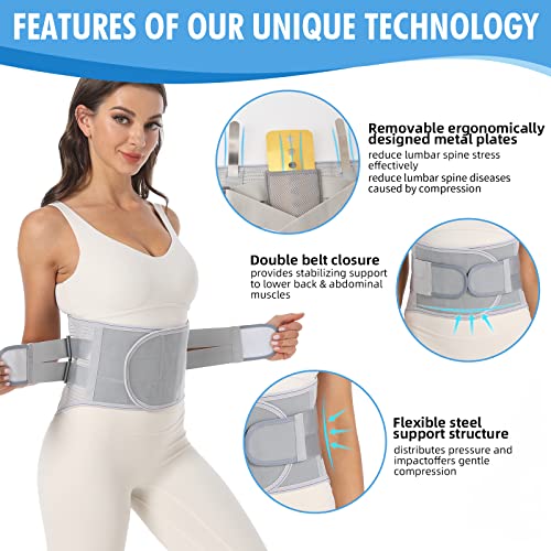 Image of Back Brace for Lower Back Pain, Lumbar Support Belt for Men /Women