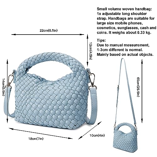 Bolso pequeño tejido para mujer estilo mini tote Hobo miniatura 3
