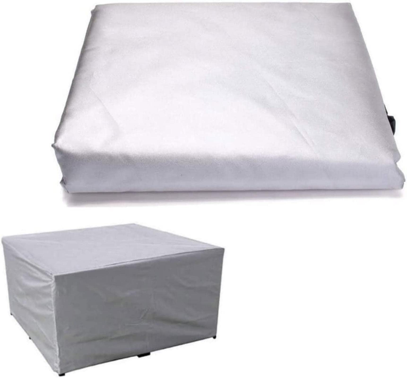 Couvrir Mobilier Extérieur Bâche, 823D Oxford Tissu Housse Table de Jardin Protection pour Tous Les Temps Rectangulaire-170x130x85cm-Argent