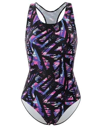 Image of Girls' Swimsuit One Piece Swimming Suits Flyback Swimwear for Practice
