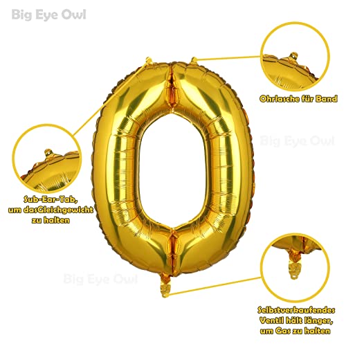 Palloncino Lettere o Oro XXL Grandi 100 cm Mylar