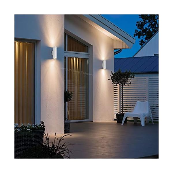 LED 8W Matt White Stainless Steel Double Outdoor Wall Light Up Down Outdoor Garden Wall Light ZLC054W - Image 8