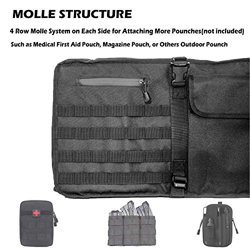 Rifle Case Soft ShotGun Bags for UTV Gun Rack Storage, Waterproof Dust Resistant UTV Double Gun Carrier, Powersports Gun Racks Storage Long Gun Case, Hunting Gear Accessories