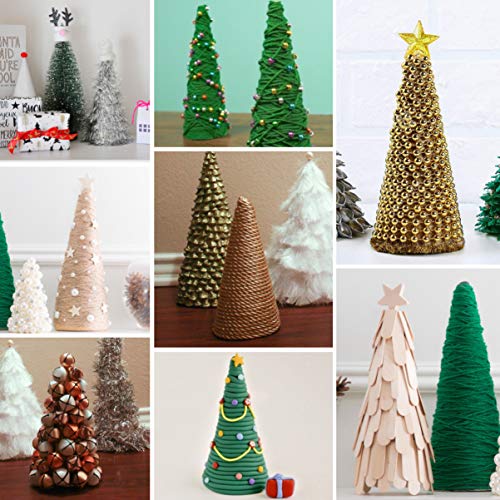 TENDYCOCO 12Pcs Coni di Schiuma Albero di Natale