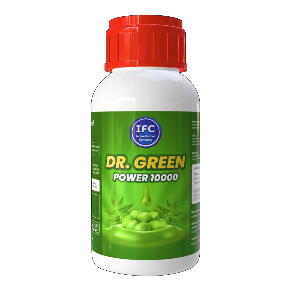 IFC Dr Green Power Neem Oil for Plants | 1 litre for outdoor and indoor plants | Cold-Pressed Organic Solution for Fungus, Sucking Pests & Caterpillars