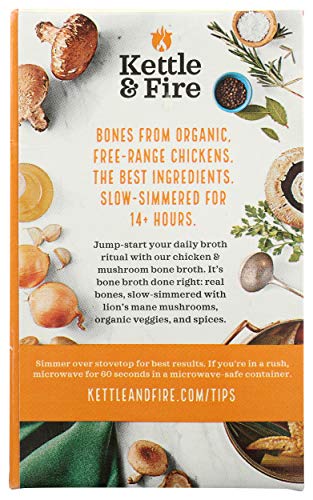 Image of Kettle And Fire Broth Mushroom Chicken Bone, 16.9 OZ (Pack of 3)