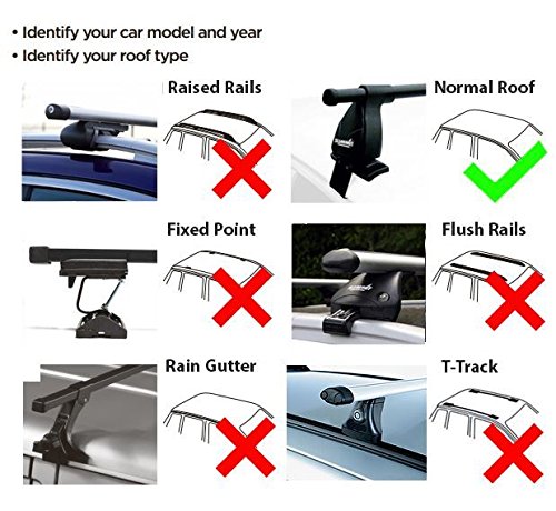 UKB4C Roof Rack Cross Bars fits Peugeot 308 inc SW 2013-2020 5DR - Image 6