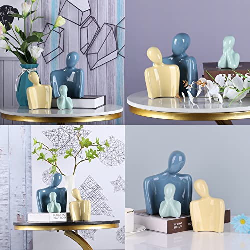 Dovdov Ceramic Family Family Statue, Abstract Bust Sculpture, Modern Art Statue, Family For Desktop, Shelf, Bedroom, Living Room, Wedding Scene Decoration Fill #TOP4
