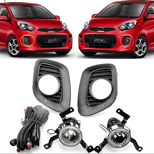 Fog Lights Lamps Front Bumper Fog Lights Driving Lamps assembly kit For Kia Picanto Morning 2015-2017