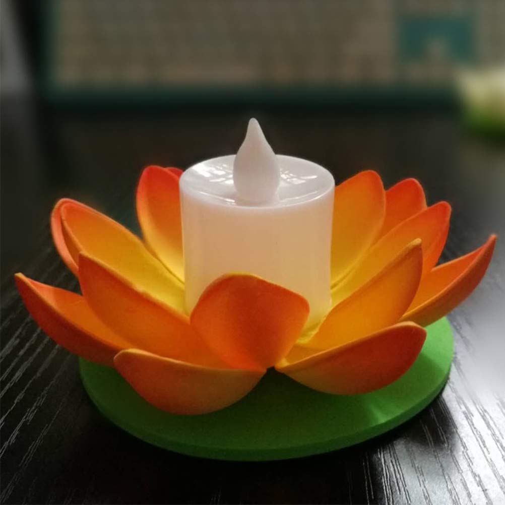 6 sztuk 11.5 cm Solar Power LED Lotus Światła Lampa Kwiat Pływający Staw Ogród Basen Lampka nocna