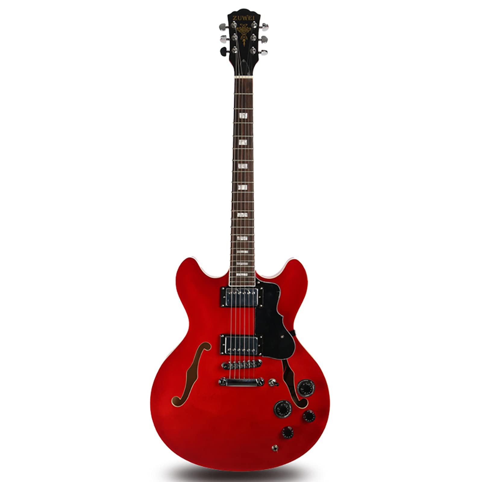 Buy ZUWEI Electric Guitar SemiHollow Body Guitars, Full Size Electric