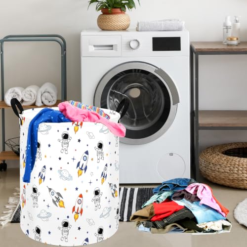 Image of Kids Laundry Hamper Clothes Gift Basket Storage Laundry Baskets Organizer Bin with Handles for Nursery Room