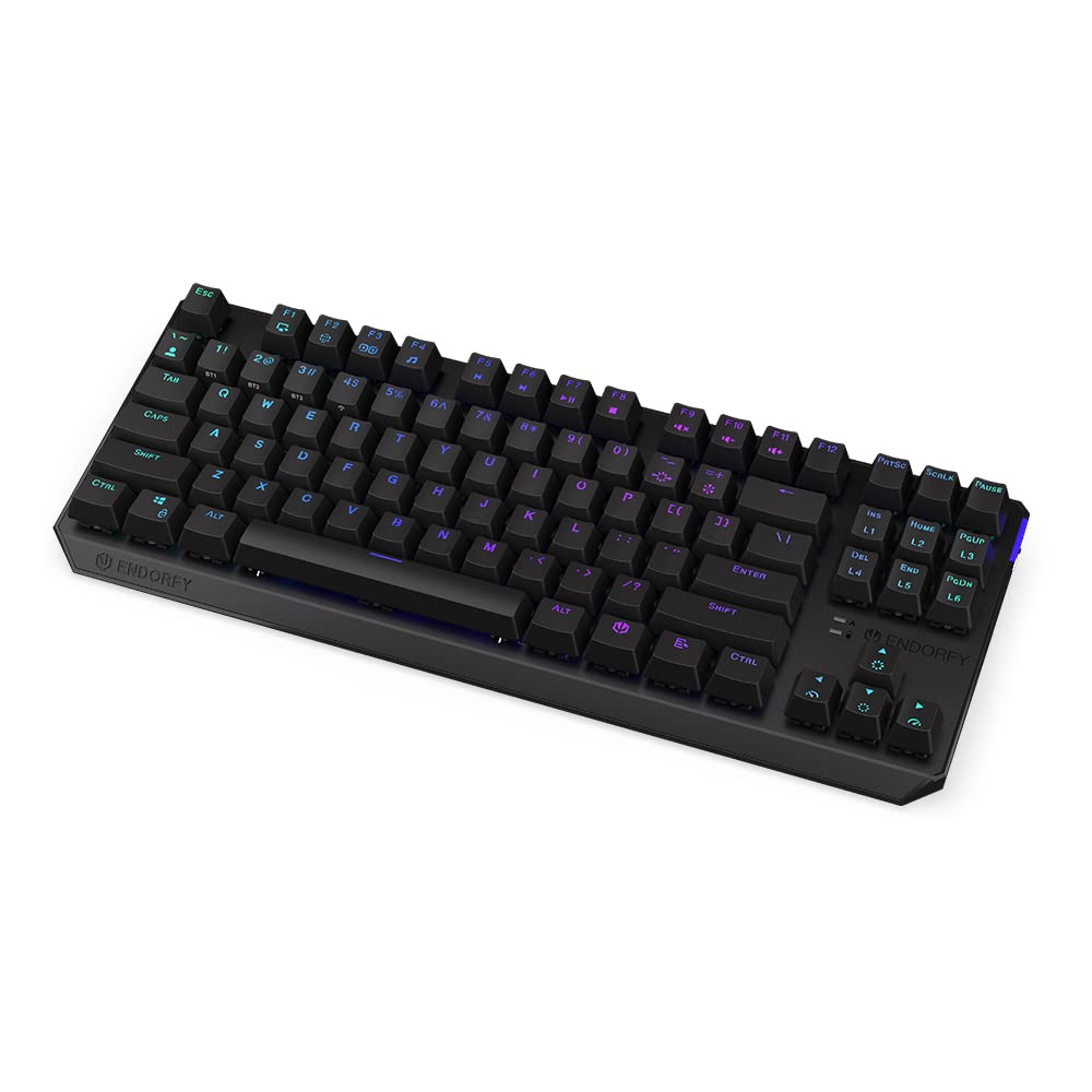 ENDORFY Thock TKL Kablosuz Kırmızı, TKL Kablosuz Mekanik Klavye, QWERTY, Kailh Box Red Switches, RGB, PBT Keycaps | EY5A080