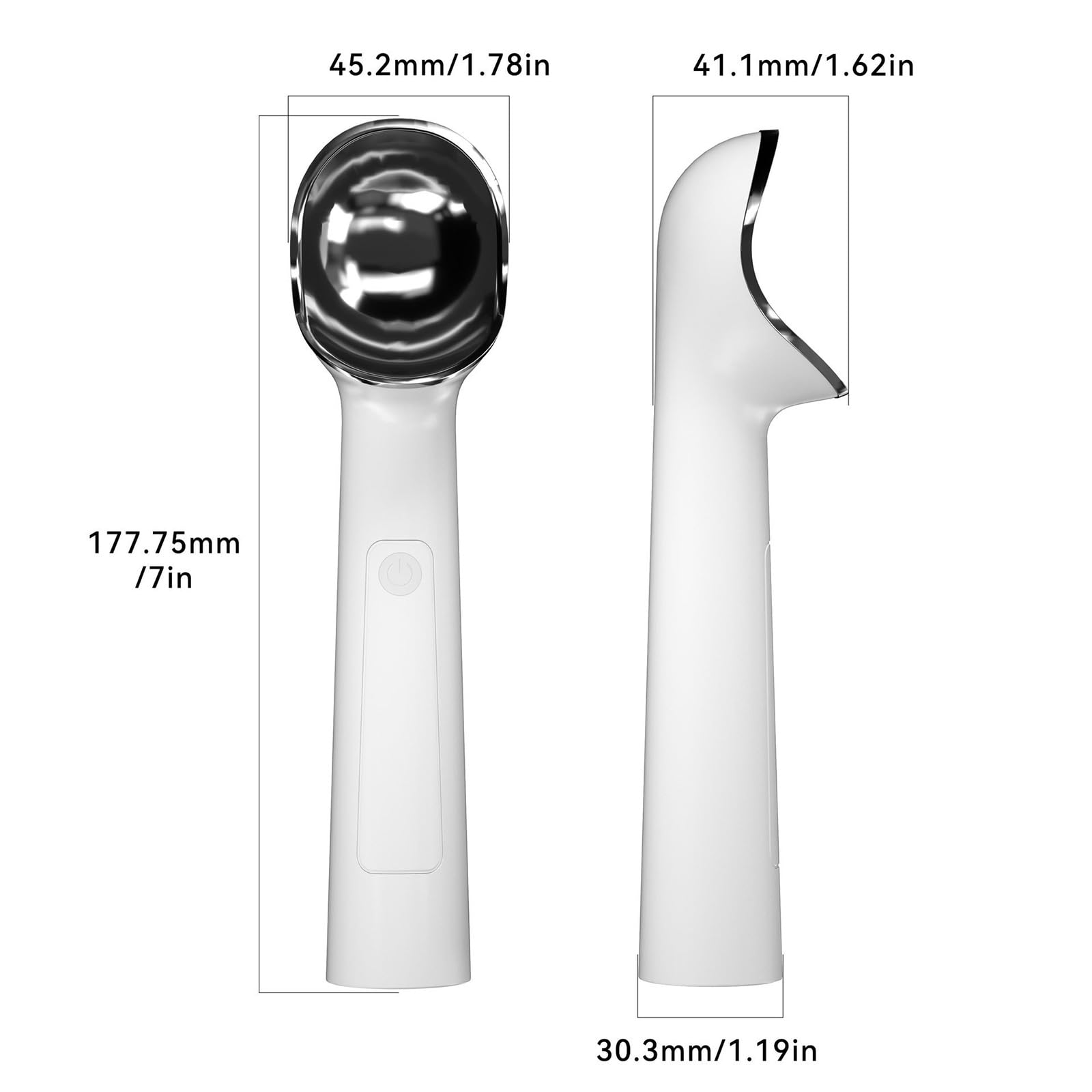 Cuillère à crème glacée chauffante sans fil avec enfant et indice d'étanchéité IP67 pour le nettoyage sans tracas Affichage LED Cuillère à crème glacée