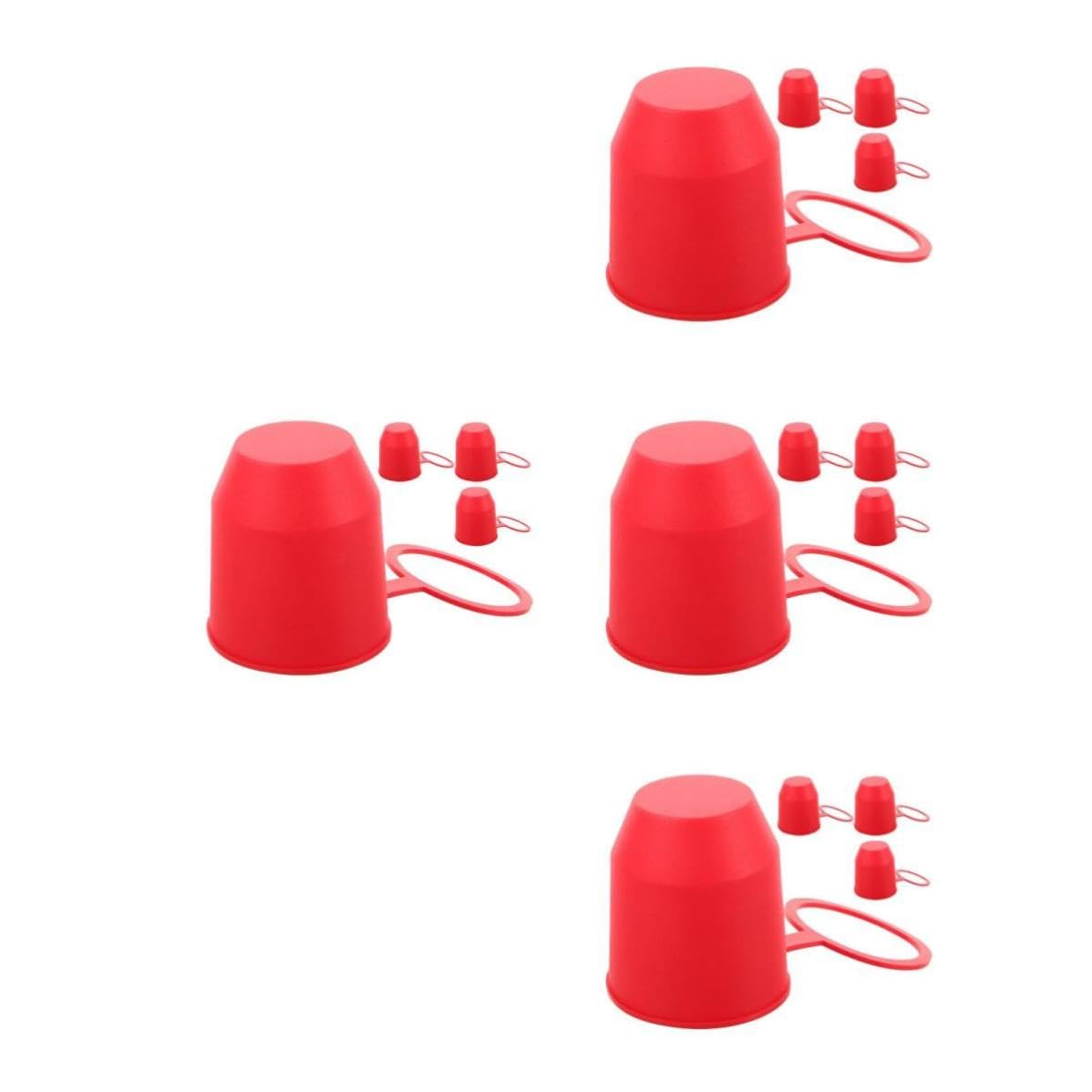 Operitacx 16 Piezas Tapa Protectora de Bola de Enganche PVC Roja para