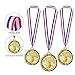 Abaokai 12 Pieces Soccer Medals for Awards for Kids and Adults, Gold Award Medals Set - Metal Olympic Style for Kid’s Sports Soccer Games and Prizes Awards, Party Favors, 2 Inches