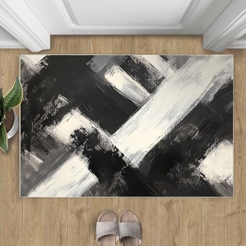 Tapete decorativo blanco y negro 91x152 cm miniatura 1