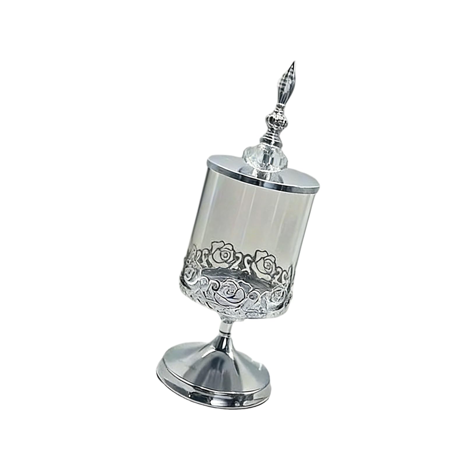 XuQiZZpp Multifunctional Metal Glass Canister with Lid Decorative European Styles Jar Storage Container for Home Decoration