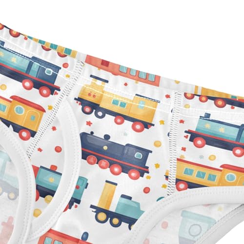 Pigsaly Boys' Underwear Retro Engines Train Boys Briefs Locomotives Car Toddler Underwear 4T Multicolor4