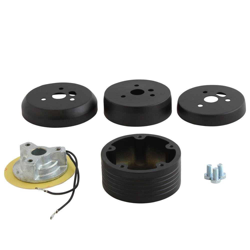 5-Hole Matte Black Hub Adapter Installation Kit B01 for Aftermarket Steering Wheels