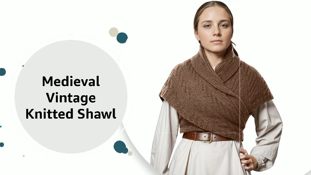 CAMDOM Sciarpa Invernale Da Donna Calda Medievale Vintage