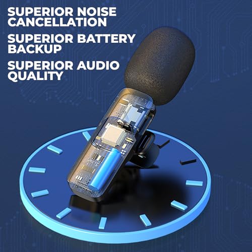 Image of 3 in 1 Dual Wireless Mic for Smartphones iPhones Tablets Laptops Desktops and Cameras Microphone for Recording Videos Insta Reels Podcast ASMR Vlogs YouTube Online Teaching (Universal Fit)