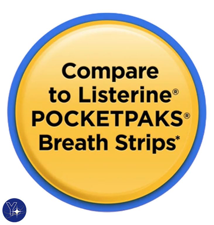 Miniatura 5 de Ambientadores de aliento Equate Strips, menta fresca, 24 unidades, paquete de 5 y marcapáginas de regalo YOLOMOLO