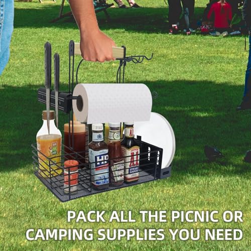 Organizador para parrilla portátil CANSHOW Grill Caddy miniatura 4