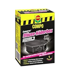 COMPO Cumarax Mouse bait box, for applying mouse bait, plastic, black