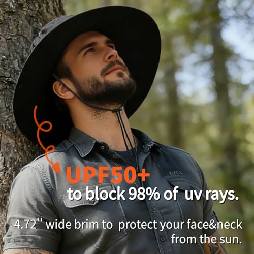 Image of Super Wide Brim Sun Hat for Men /Women-UPF 50+ UV Protection, Large Bucket Hat for Fishing, Hiking, Gardening