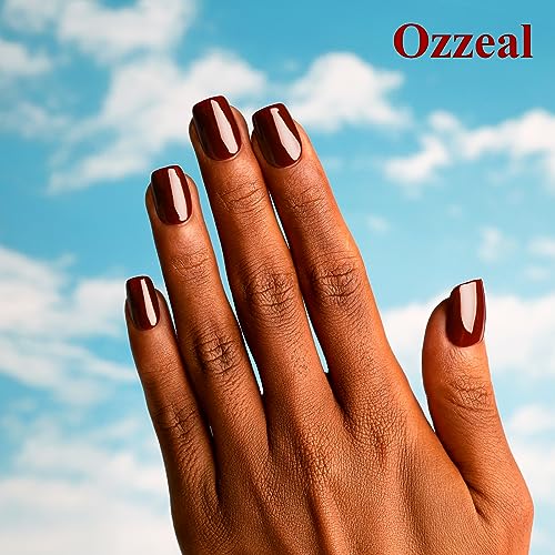 Esmalte de uñas en gel rojo oscuro Ozzeal 15ml miniatura 4
