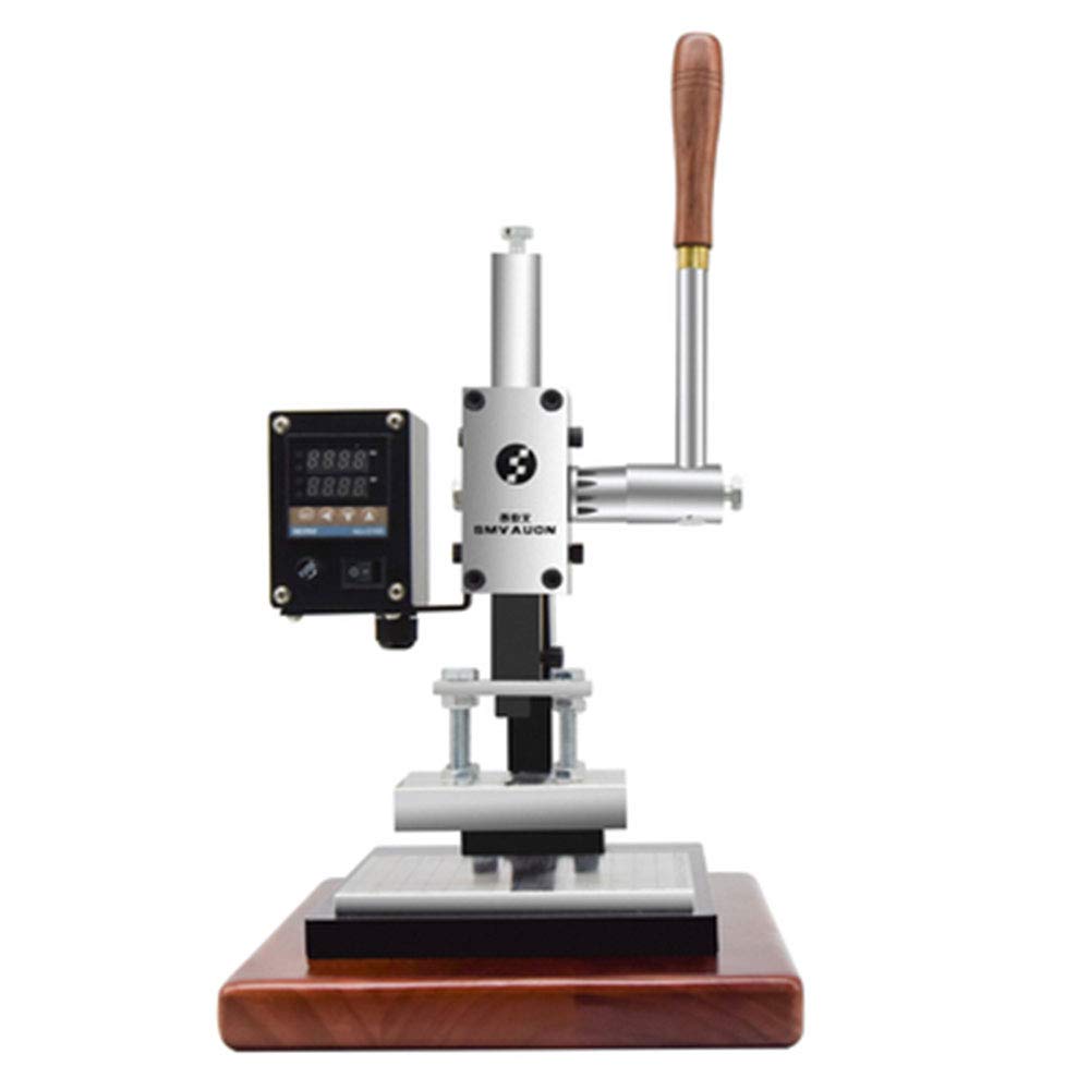 LANTAO Press Machine Hot Foil Stamping Machine for Leather Wood Paper Branding Custom Logo Marking Embossing Press Trainer (8X10CM 110V)