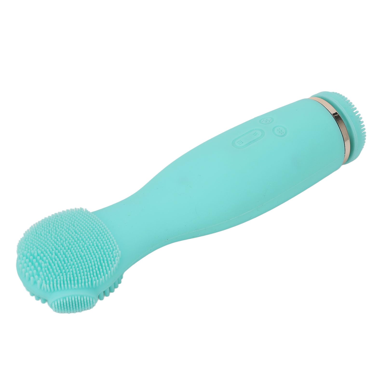 Elektrische Silikon-Gesichtsreinigungsbürste, Tiefenporenreinigung, Mitesser-Entferner, Peeling-Massagegerät für Damen und Herren, Grün, 3 Köpfe, wiederaufladbar über USB