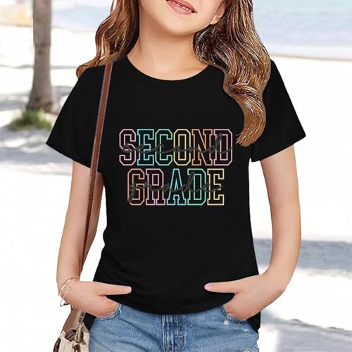 Toddler Kids Back to School Shirt Youth Boys Girls First Day of Preschool Tshirts Children Cute (b-Black, 12-13 Years)4