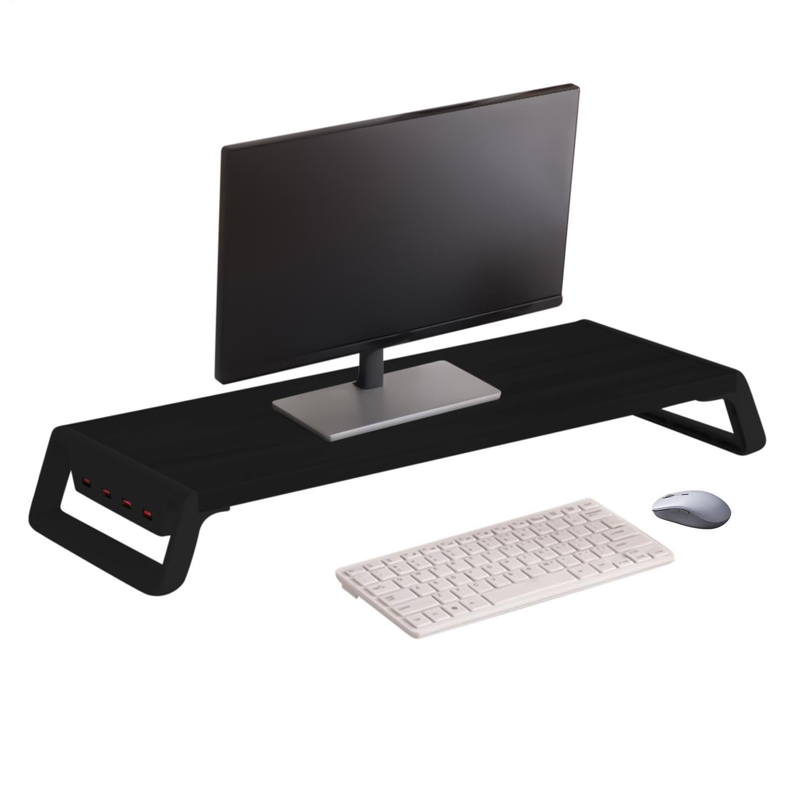 Rialzo Monitor Con Organizer Organizer per Scrivania da Ufficio | Organizer in Legno per Monitor PC per Ufficio, Casa, Scuola, Appartamento, Università, Dormitorio, Studio
