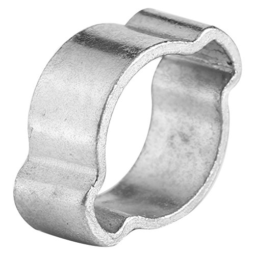 Hose Clamp Fuel Pipe Hose Clamps 10pcs 5-23mm Iron Galvanized Two Ear Clamp for Rubber Silicone Hoses Petrol Automobile, for Automobile, Set of 10 (17-20MM)