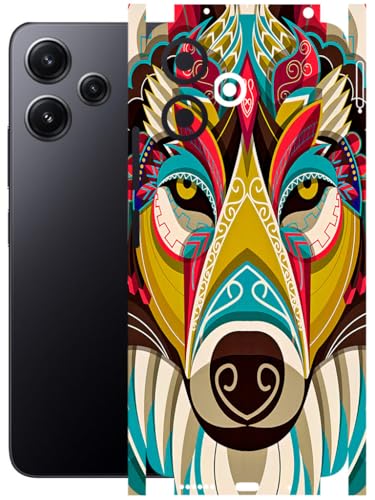 Image of AtOdds - Full Body Back Screen Guard Protector Film - Lamination Wrap Skin Sticker Compatible with Poco M6 PRO (5G) | Scratchproof Matte Finish (Mighty Wolf)