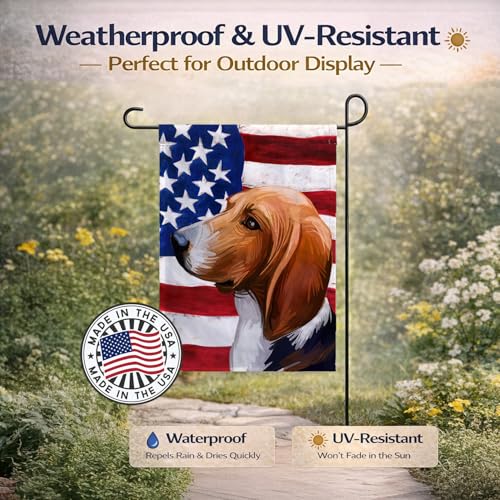 Drapeau de jardin Treeing Walker Coonhound pour extérieurs colorés - 7