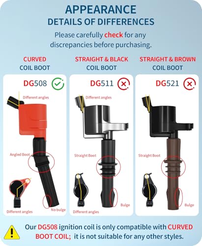 DG508 Ignition Coil Packs and Spark Plugs for Ford 4.6L and 5.4L V8 – Set of 8 - Image 3