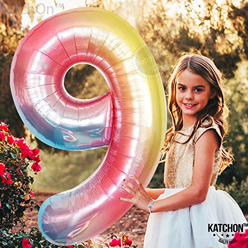 Image of KatchOn Cloud 9 Party Decorations 40 Inch for 9th Birthday Decorations