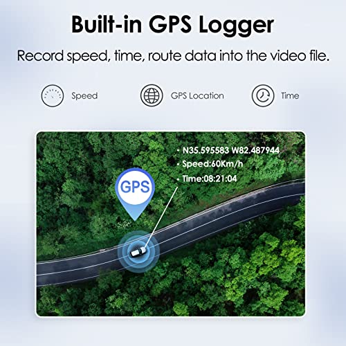 Dual Dash Cam Front and Rear VIOFO 2K + 2K 5GHz Wi-Fi GPS Camera for Cars, 2.4” LCD, Buffered Parking Modes, Voice Notification, WDR Super Night Vision, Motion Detection, Emergency Lock(A229 Duo)